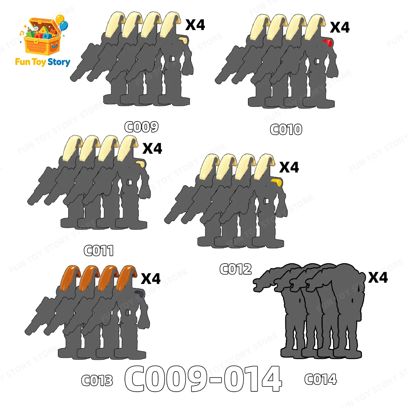 C009-014 Battle Robot Assembles Building Blocks and Humans Toy, Collected by Film and Television Enthusiasts, Gift for People