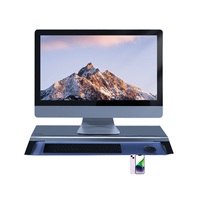 Good! Aluminum Monitor Stand Riser Wood Computer Universal Desktop Holder Bracket Organizer for PC Laptop MacBook Home Office