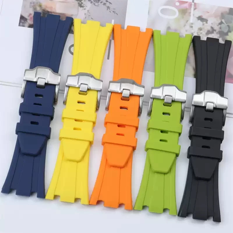 

28mm Silicone Watchband for AP Audemars and Piguet Rubber Watch Strap Royal Oak Offshore 26400 Sweat-Proof Watch Strap
