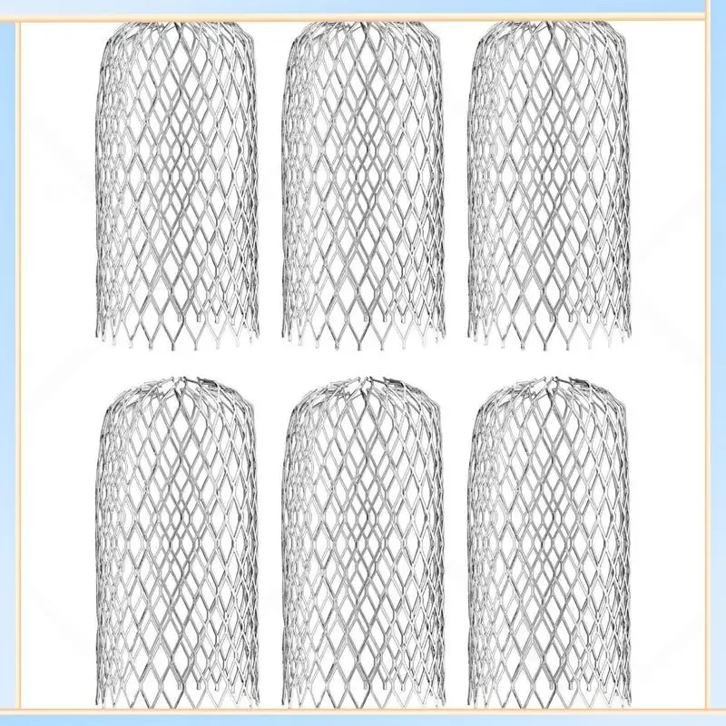 

-A60I 6 Pack Gutter Guard 3 Inch Expandable Aluminium Filter Strainer Gutter Downspout Guard For Stopping Blockage Leaves