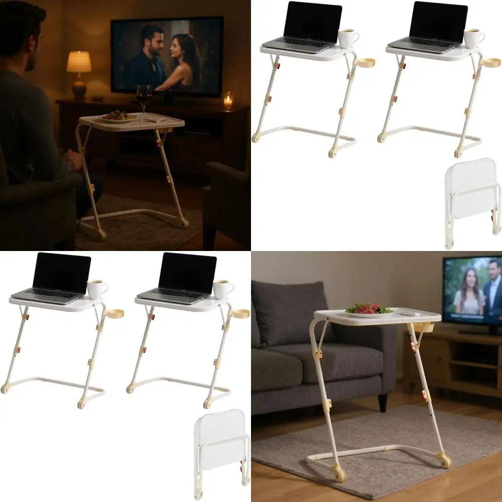 

Белый металлический Z-образный столик для телевизора с подстаканником и небольшим приставным столиком для дивана, набор из 2 штук для гостиной и спальни