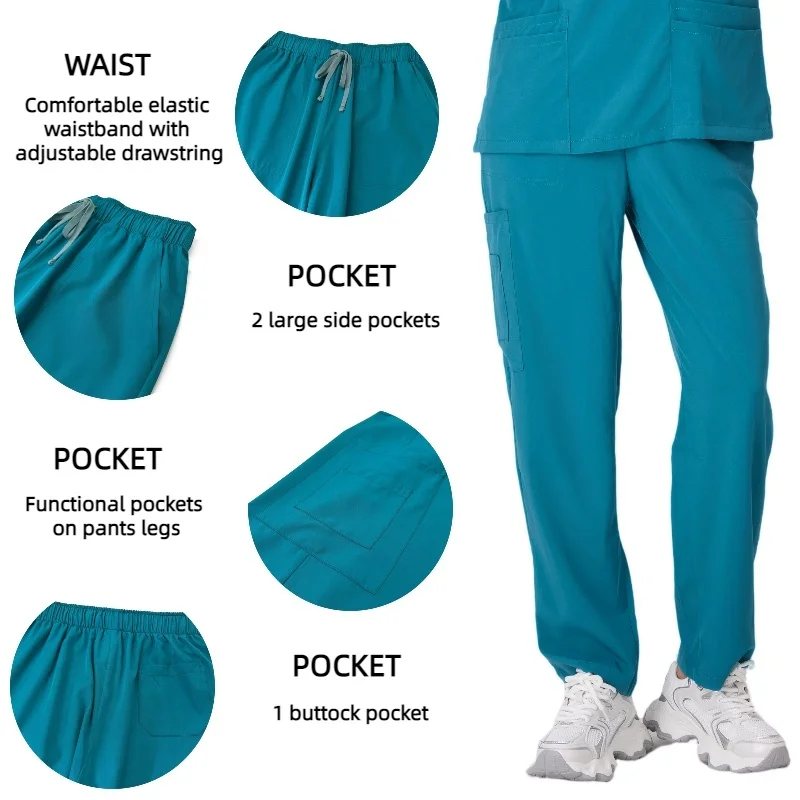 Uniforme de enfermeira mulher hospital médico moletom médico masculino calças de enfermagem unisex uniformes de oficina beleza spa roupas de trabalho novo