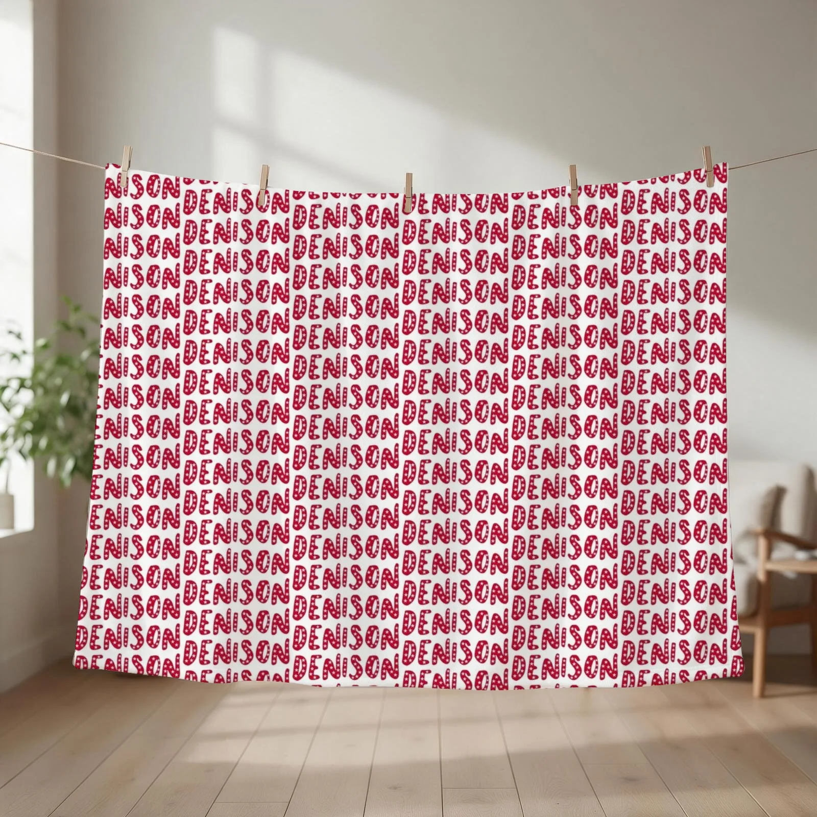 Denison University Throw Blanket couch cozy soft plush fuzzy picnic outdoor blanket