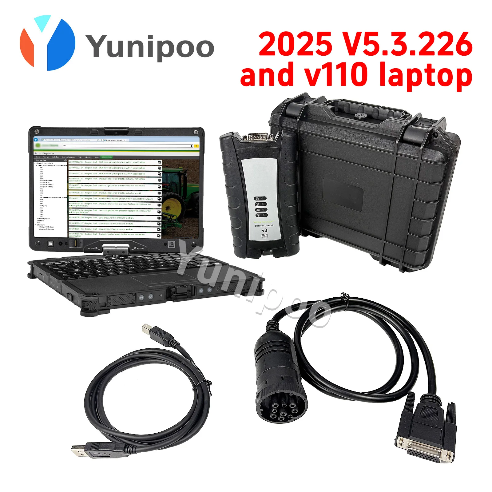 

Инструмент диагностики электронных звеньев передачи данных EDL V3, оснащенный ноутбуком V110, и программным обеспечением V5.3.266 AG+CF.