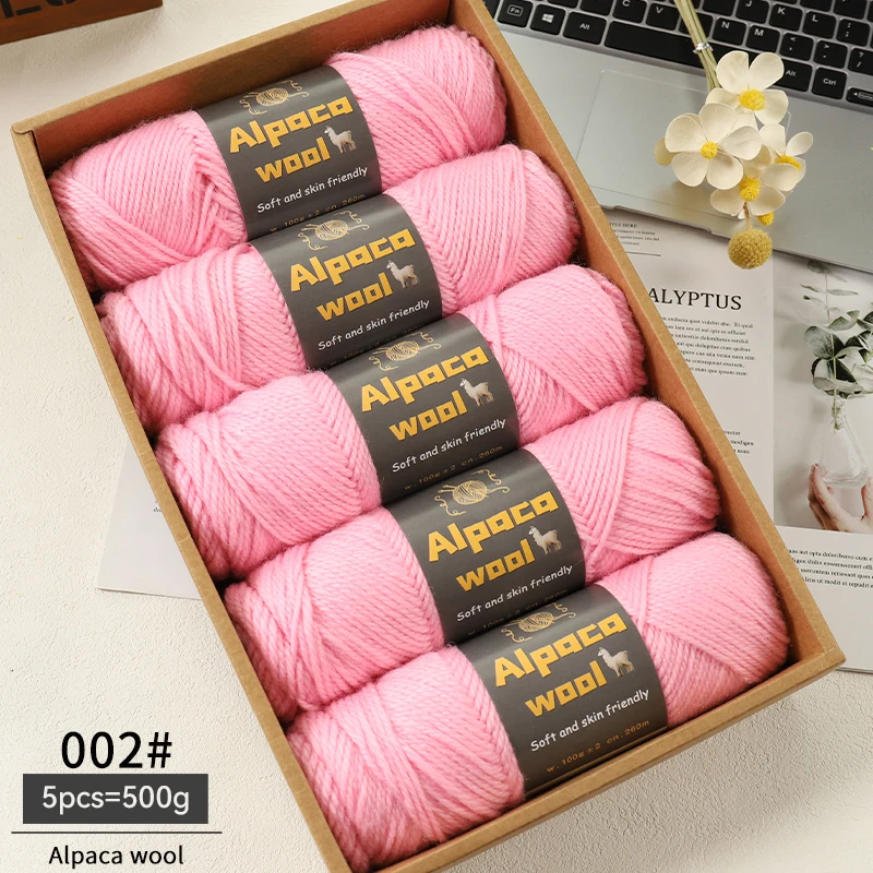 500g Alpacawol 245 dik breigaren Meerkleurig Herfst en winter Modieus cadeau voor mannen en vrouwen DIY breimateriaal Kit voor warme truien, jassen, sjaals, hoeden, handschoenen, beenwarmers,