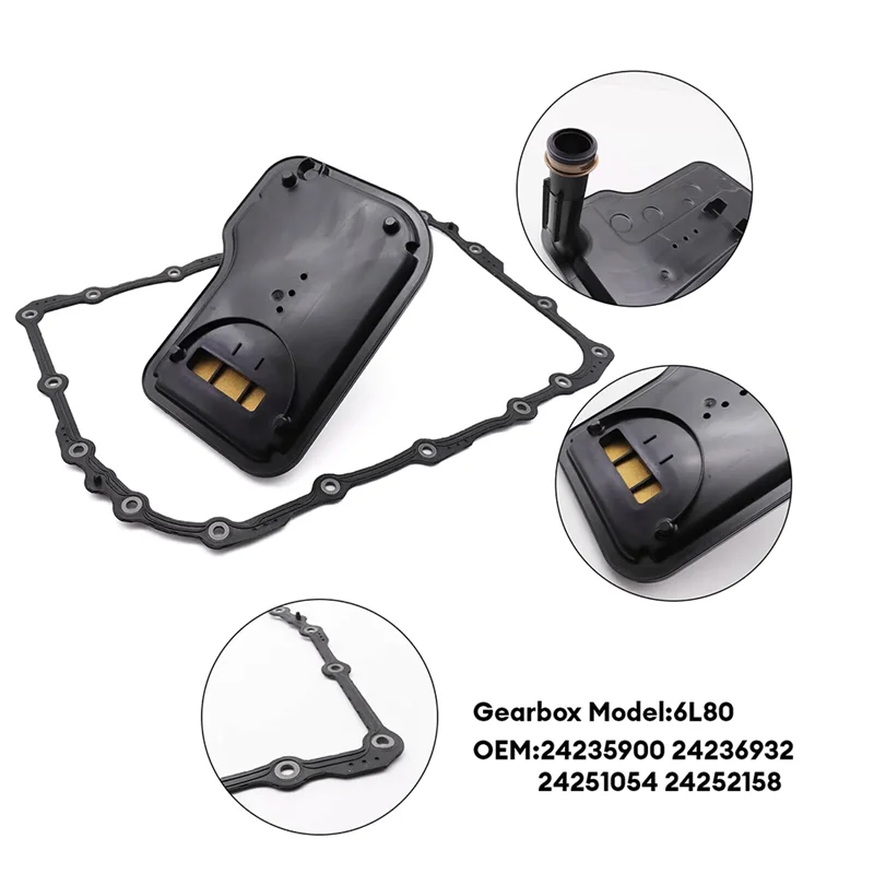 

Reliable 24235900 24236932 24251054 24252158 6L80 Transmission Oil Filter & Oil Pan Gasket For Cadillac Pontiac