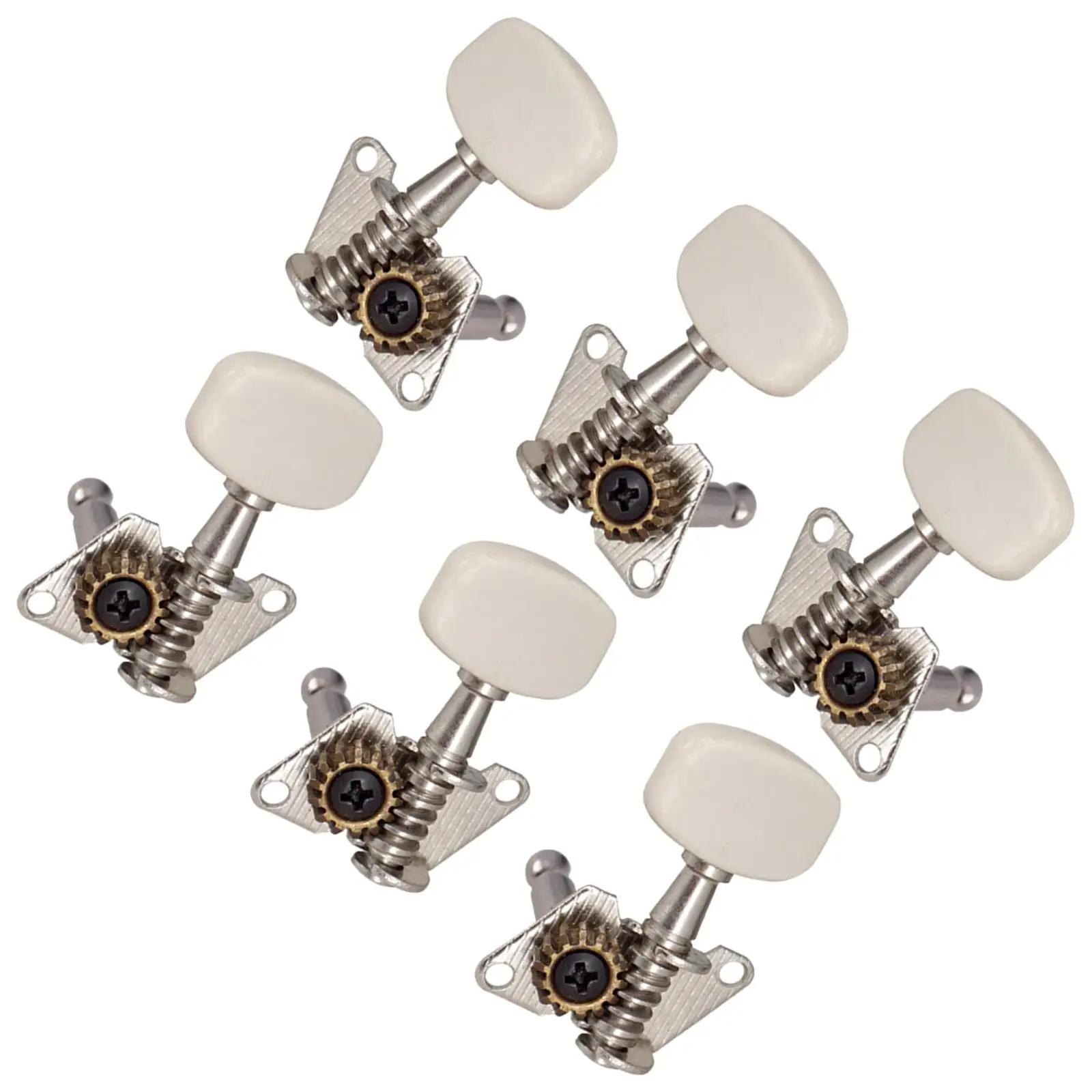 6Pcs Guitar Tuning Pegs 3L3R Durable Machine Heads for Acoustic Guitars Accessory Repair Part Replacement