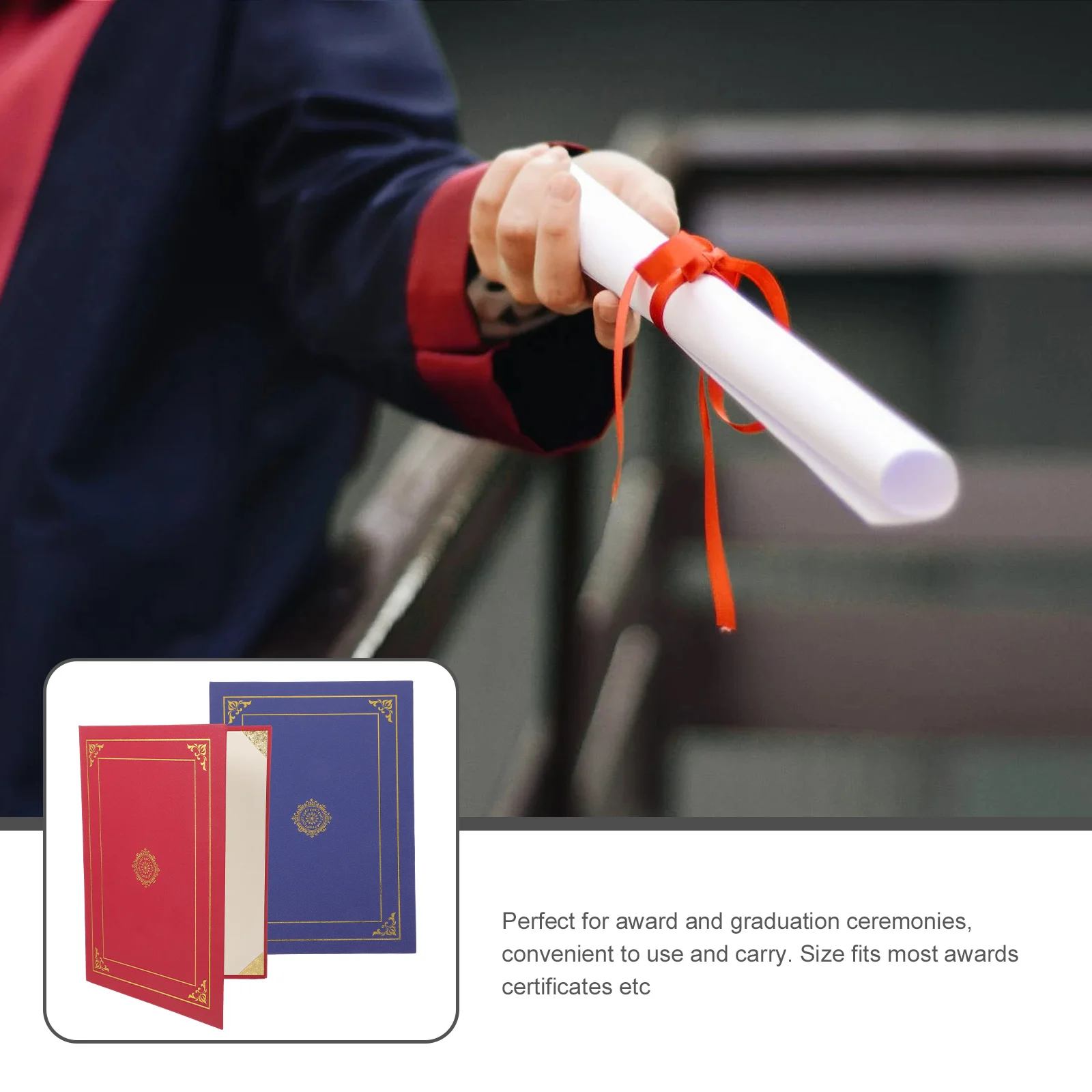 

2 Pcs Certificate Cover Paper Document Folder Diploma for Letter of Appointment Presentation Holder