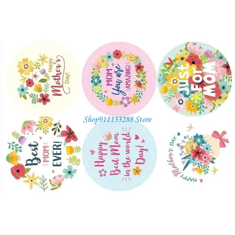G88D Mother's Day Sticker Adhesive Wrapping Label For Seal Envelope Card Packaging
