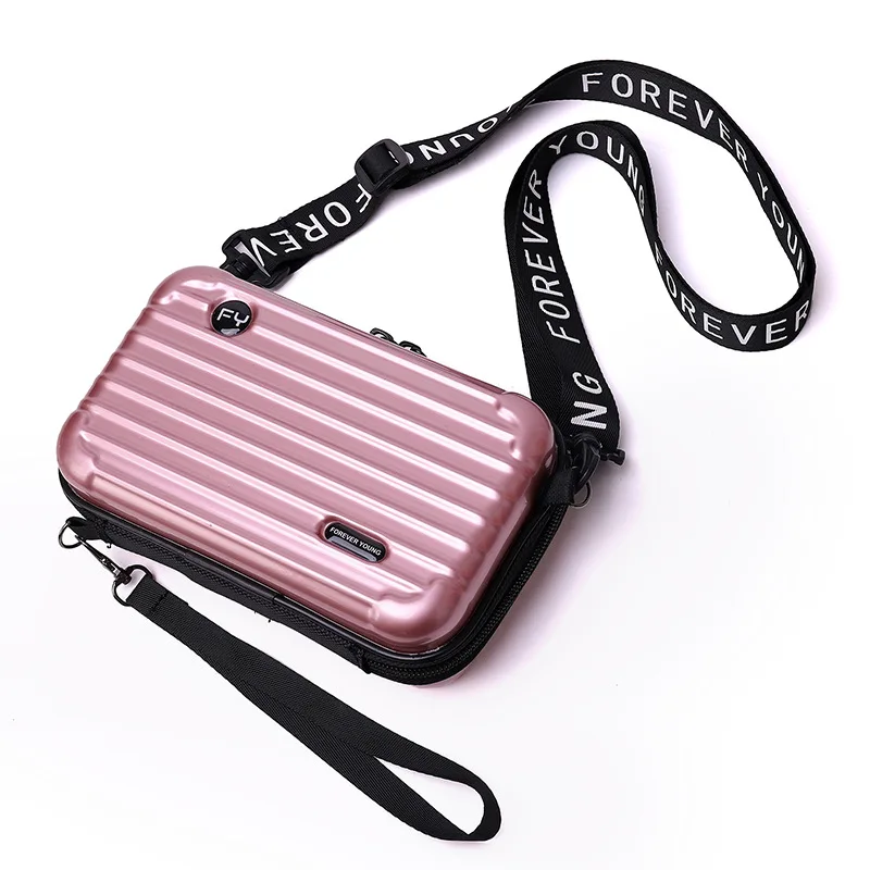 New Hard Shell Makeup Bag Mini Box 7inch Handheld Bag Girl Portable Storage Bag PC Wash Bag Women Small Shoulder Crossbody Bag