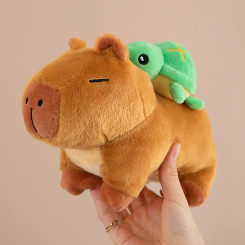 

Cute With Turtle Capybara Plush Toy Soft Simulation Capybara Plush Doll 25cm Cartoon Capibara Anime Fluffty Toy Birthday Gift