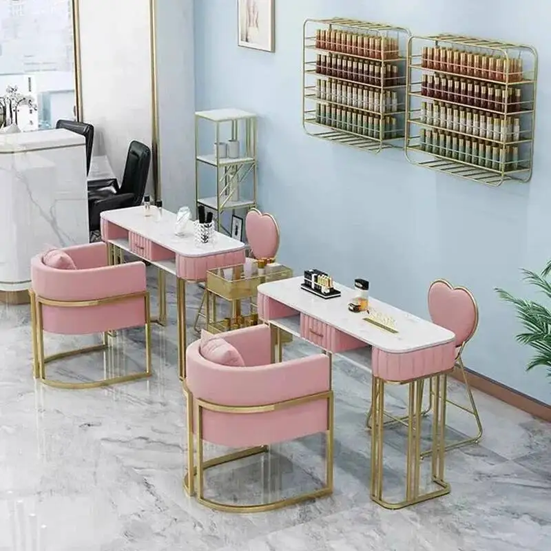 Accessories Kawaii Nail Table Desk Workstation Professionals Foldable Nail Table Cabinets Powder Tavolo Unghie Salon Furniture