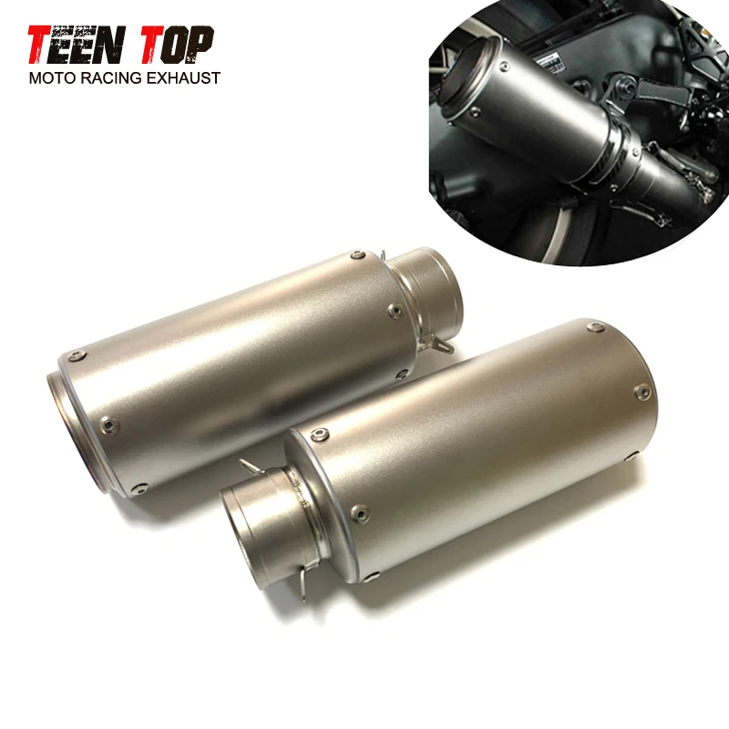 

Universal Motorcycle Exhaust Muffler 51mm 60.5mm Ti Alloy Exhaust Tailpipe For Yamaha MT09 R1 R6 MT03 T-MAX 500 530 Escape Moto