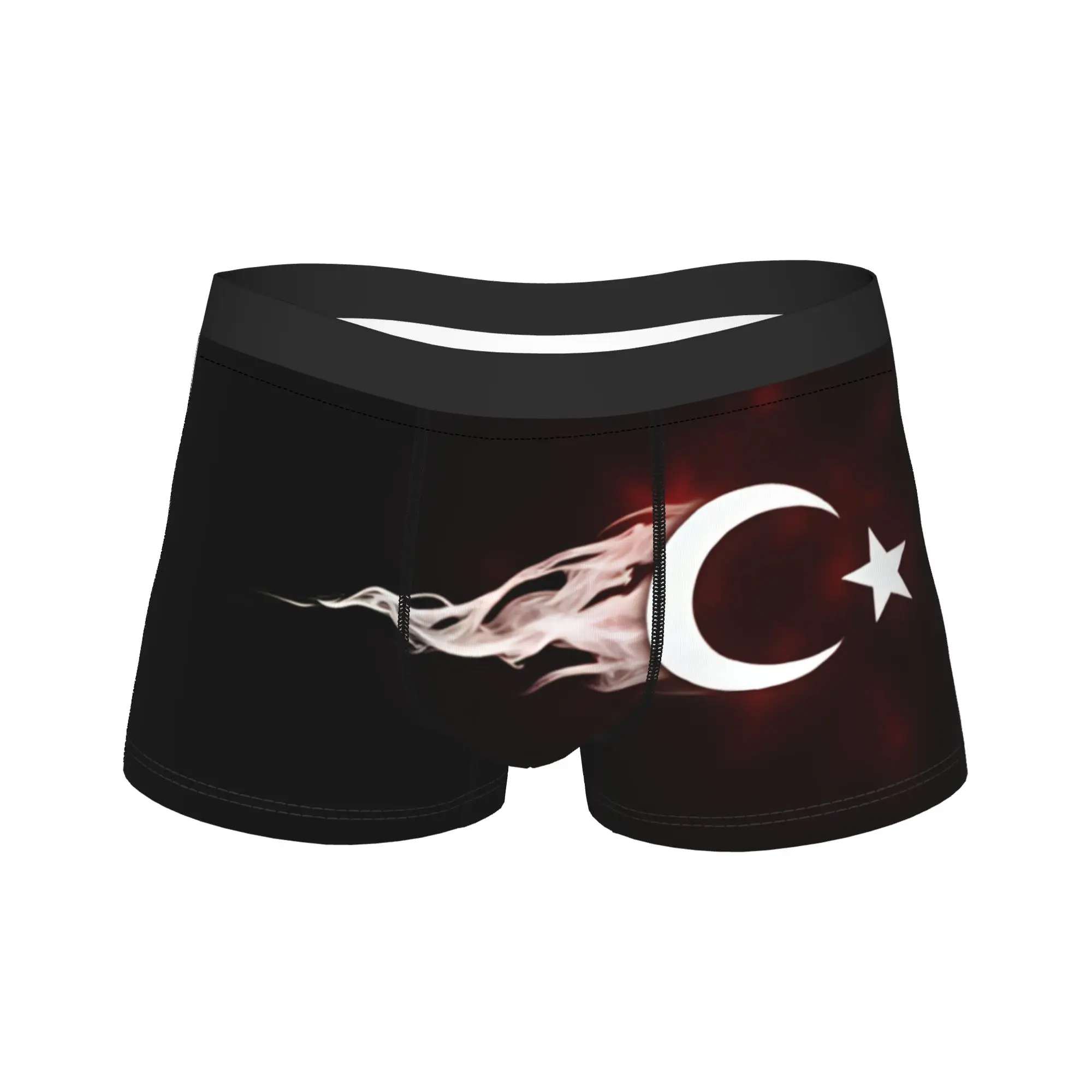 

The Republic Of Turkey Flag Underwear Funny Panties Customs Shorts Briefs For Men Pouch Oversize Boxershorts