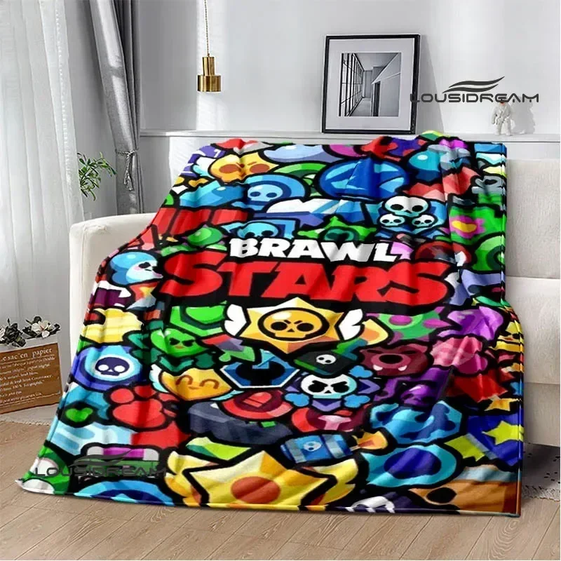 3D Game B-rawl Cartoon S-stars Printed blankets Flannel Warm blanket Soft and comfortable blanket bed linings Birthday Gift