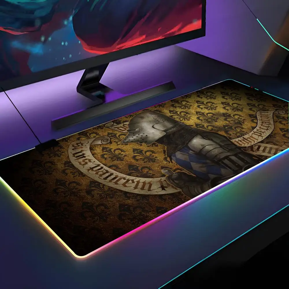 

Коврик для мыши Kingdom Come Deliverance 2, коврик для мыши с RGB-подсветкой, коврик для мыши для ноутбука, геймера, компьютерного стола, игровые аксессуары