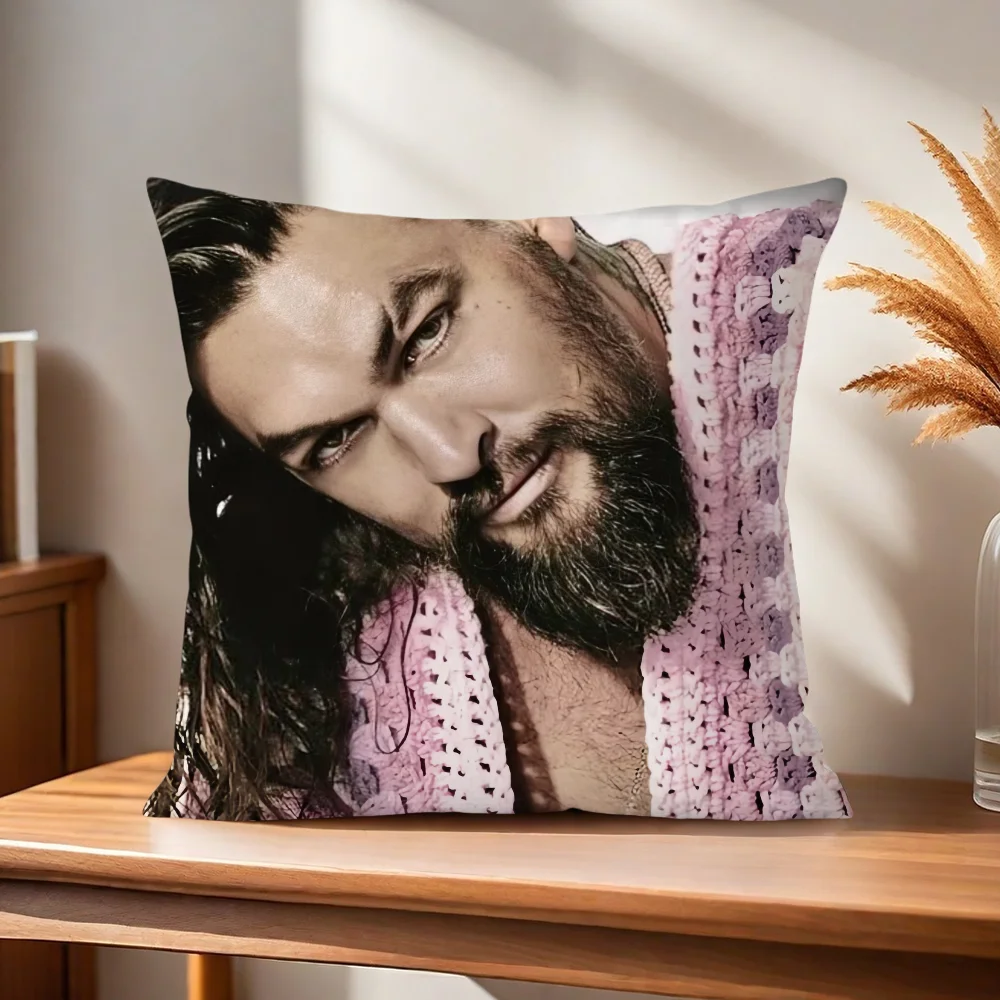 Jason Momoa Kissenbezug für Zuhause, Sofa, Wohnzimmer, Büro, Café, Auto – Detail 6