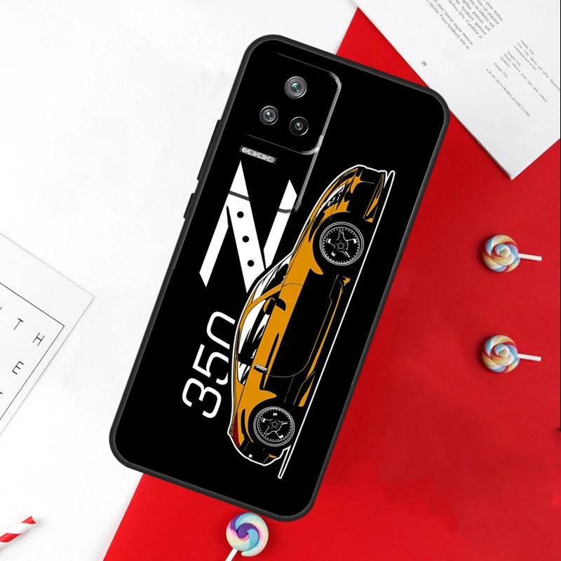 Sports Car JDM Drift 350Z 370Z Case For Xiaomi 13 12 Lite 12X 11T 12T Pro Cover For POCO F5 X5 X3 Pro X4 F4 GT F3 C40 M5s