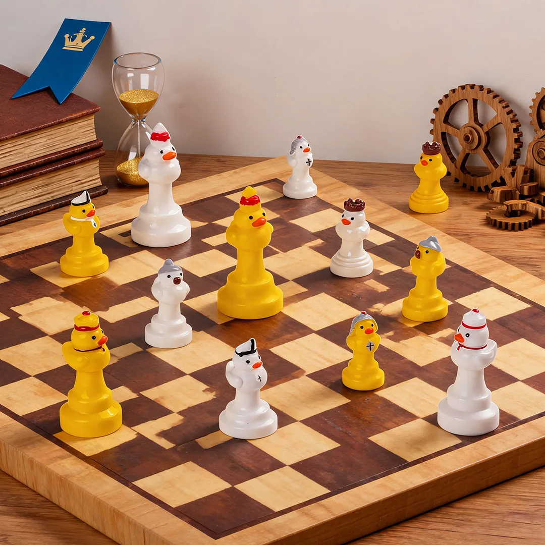 100pcs Cute Mini Simulation Duckling Chess 3D Resin Cabochon DIY for Pendant Keychain Earrings Scrapbook Dollhouse Accessories