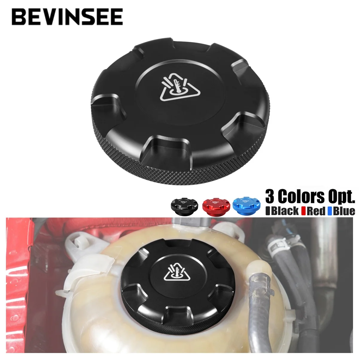 

BEVINSEE Radiator Cap Expansion Tank Cap for VW for Golf 7/8/6 for Jetta for Passat B8 for Polo for Audi A3 S3 Q3 TT for Skoda