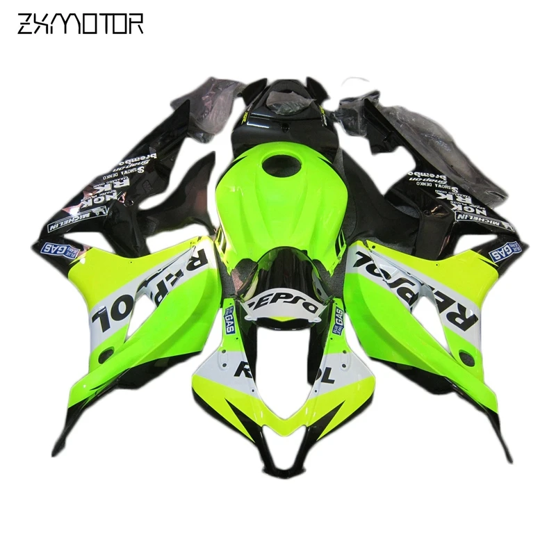 New Lowest Price Motorcycle Fairing kits for Honda CBR600RR F5 2007 2008 green black fairings set cbr 600 rr f5 07 08 42