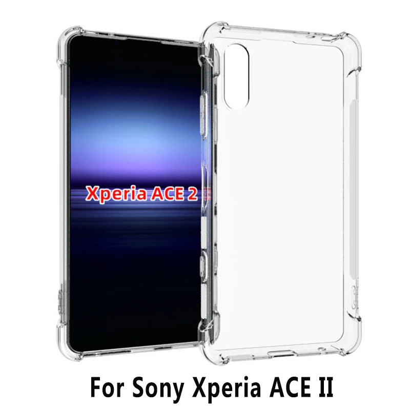 Para Sony Xperia Ace II SO-41B funda transparente Airbag silicona TPU funda trasera para teléfono Sony Xperia Ace 2 II ACE2 ACEII