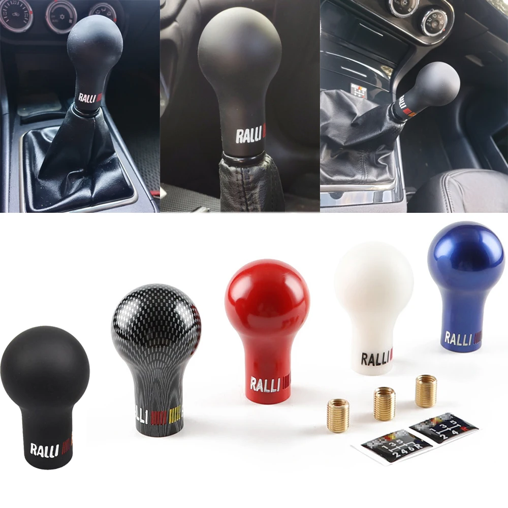 Hot Universal RALLIART 5/6 Speed Auto Gear Shift Knob Car Manual Transmissionfor Mitsubishi Plastic