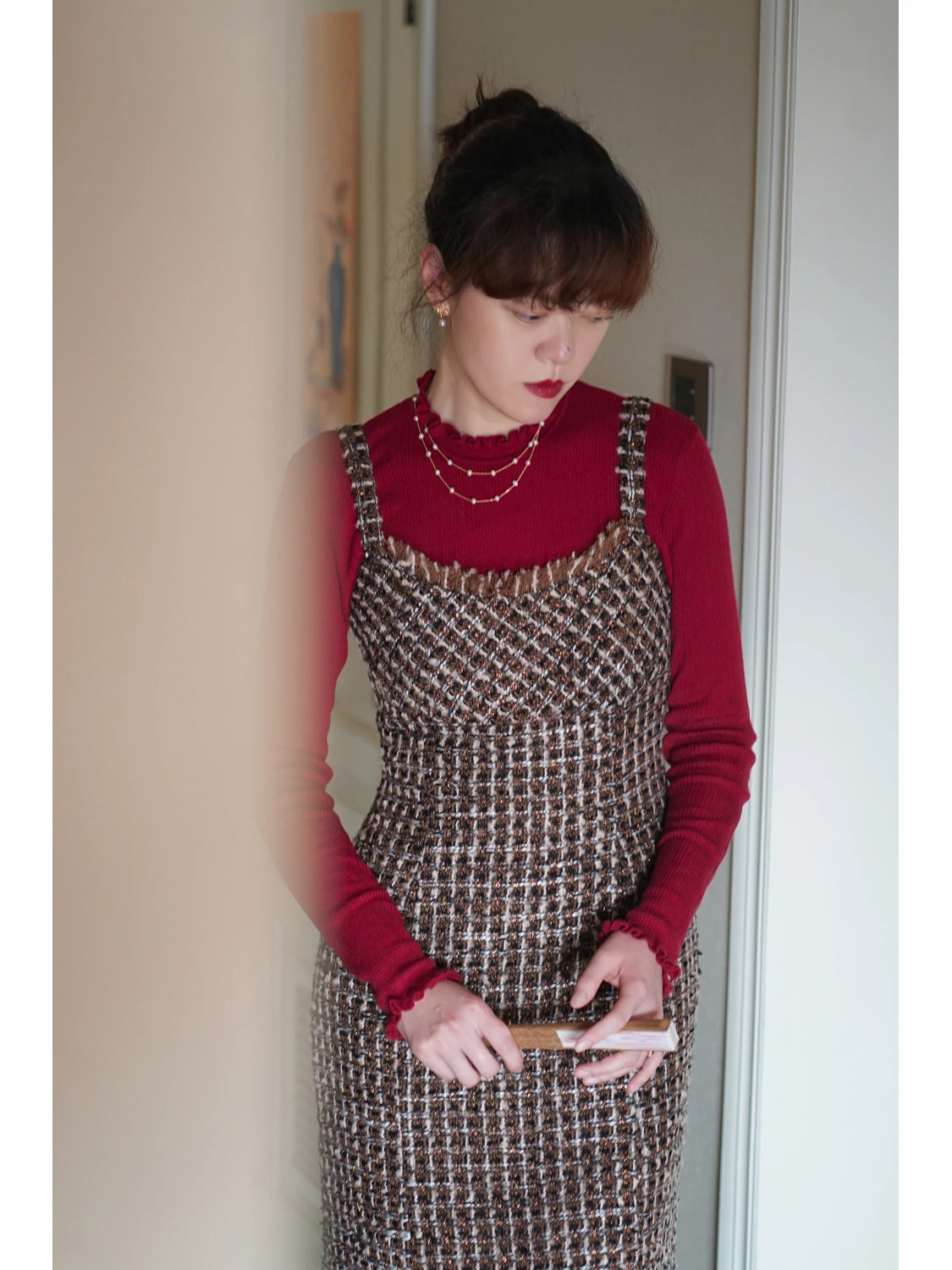 

Юбка-миди Miaou Boutique ручной работы с бахромой из мягкой шерсти, винтажная, с высокой талией, на молнии, в стиле фиби-тейл