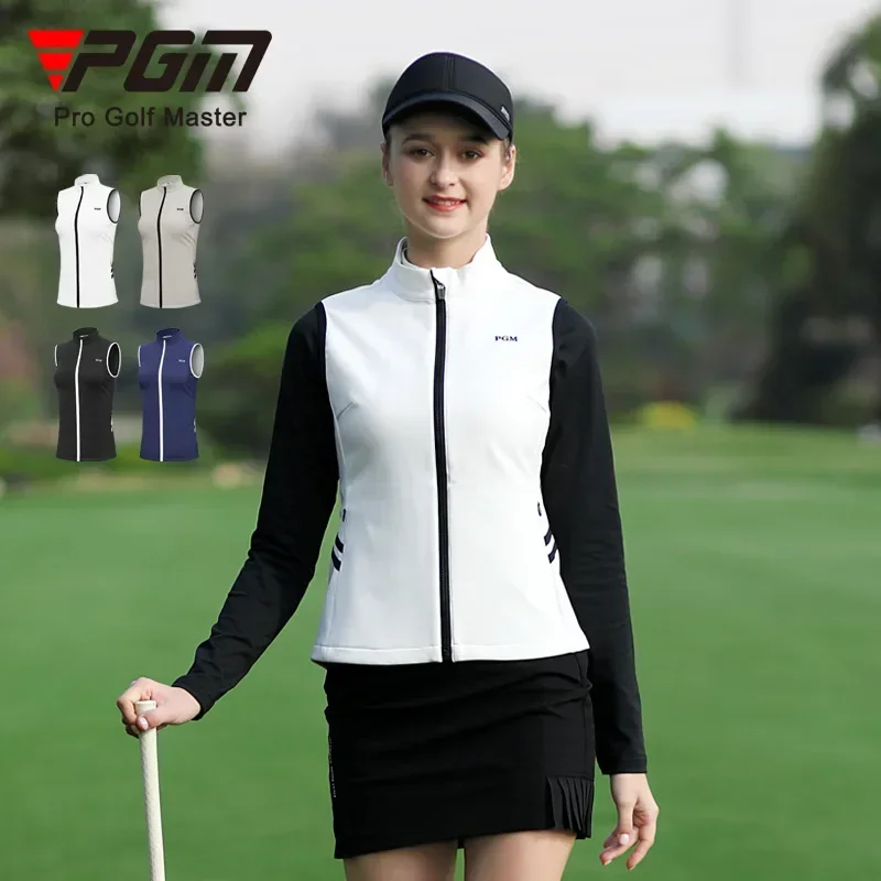 PGM Golf Vest Women's Autumn and Winter New Windproof and Warm Clothing Windproof and Warm Fabric Clothing Vest