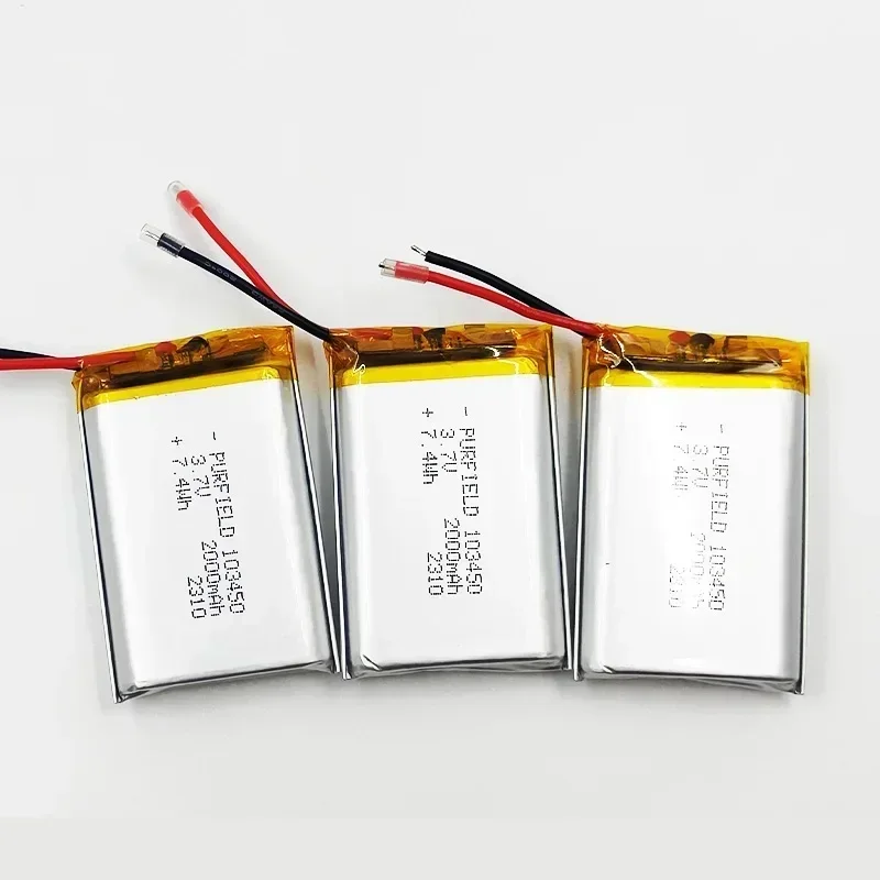 103450   bateria recarregável do polímero de lítio de 2000mAh 3.7V para a bateria eletrônica do banco de potência 103450   Baterias de polímero de lítio