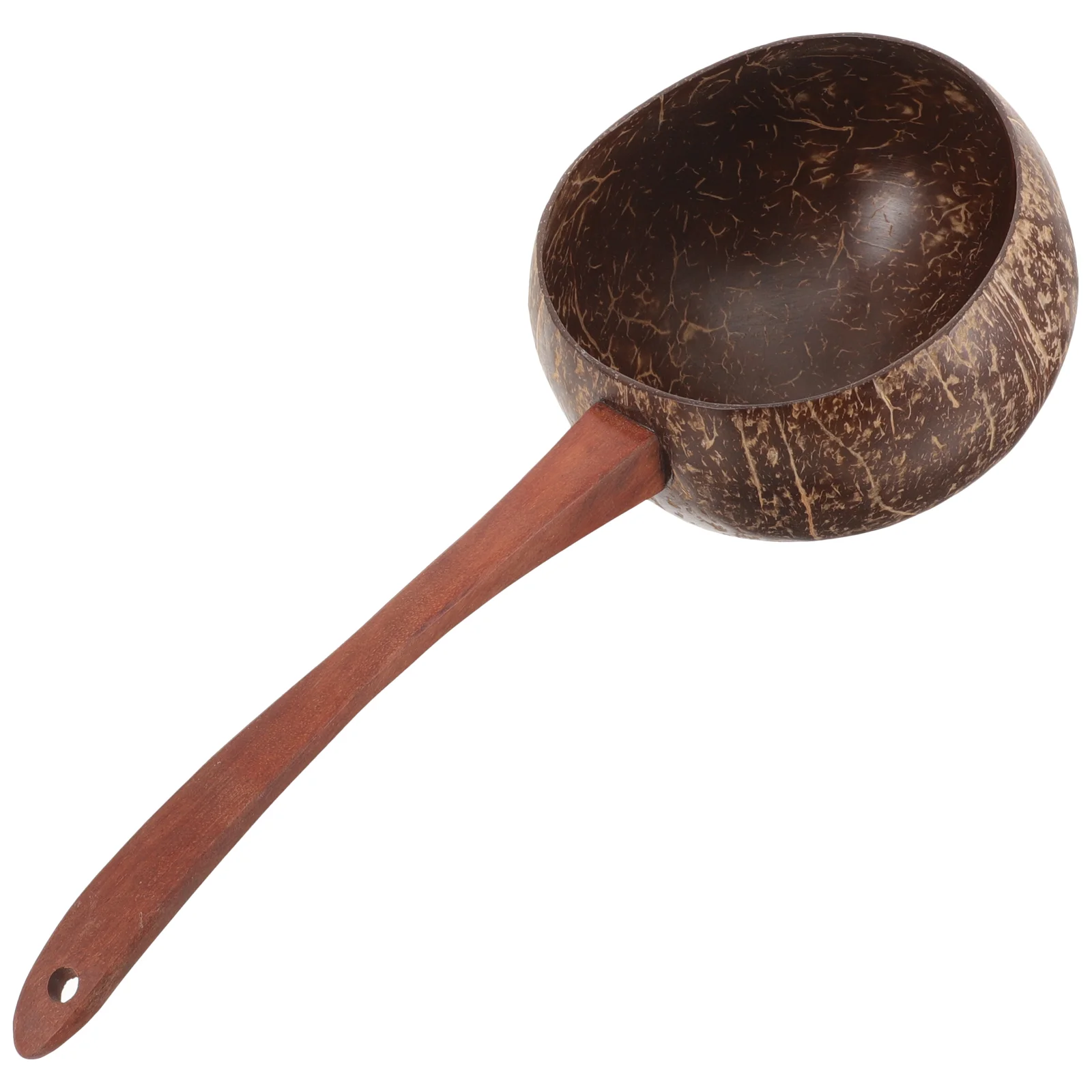 Soup Ladle Coconut Shell Ladles for Cooking Spoon Water Wok Kitchen Utensils Long Handle Rural Scoop Gadget