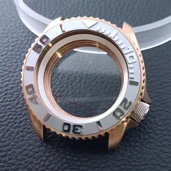NH35 42mm case Gold / Rose Gold Steel Case Fit NH34 NH36 Movement/Dial Convex Case Sapphire Glass 22mm Strap Watch Box