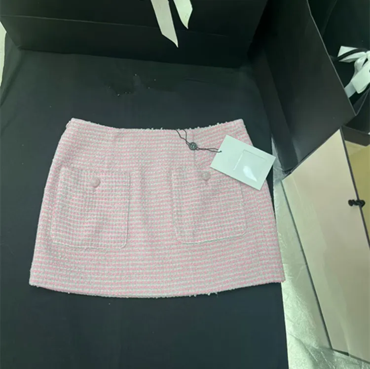 Customization New summer styles for European and American ladies' clothing 2026 Seven-quarter sleeve pink tweed coat skirt set