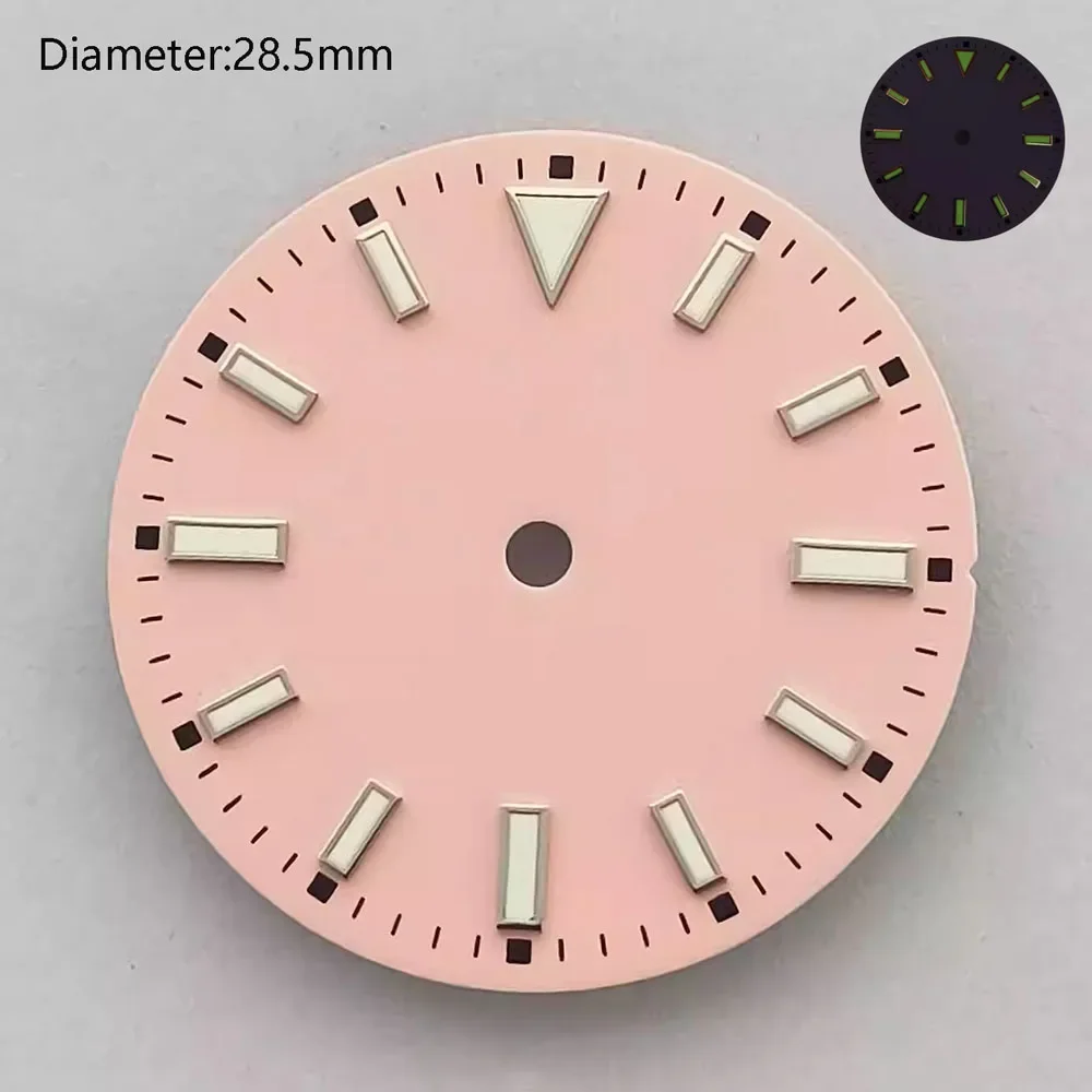 Quadrante NH35 da 28,5 mm quadrante viola chiaro cielo blu rosa per gli accessori dell'orologio con movimento meccanico automatico NH35 possono personalizzare il logo