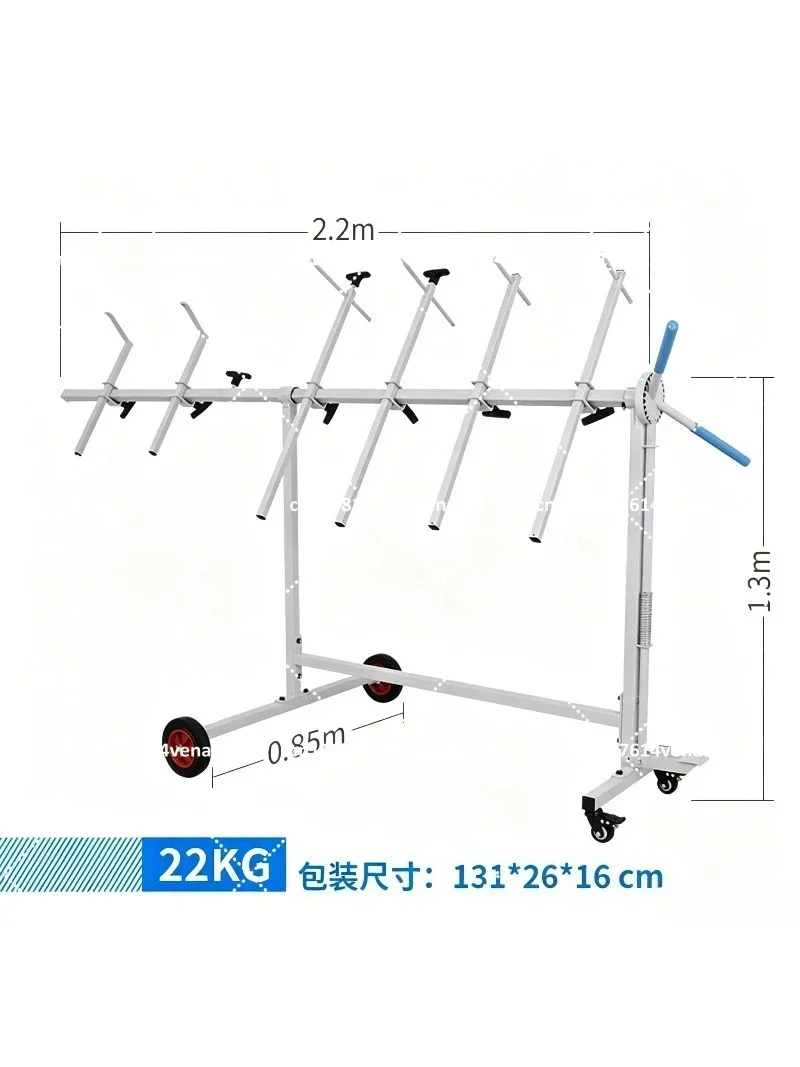 Multifunctional Rotating Paint Stand Bracket Mobile Tool Hanging Shelf for Car Bumper Door Sheet Metal Painting Bracket