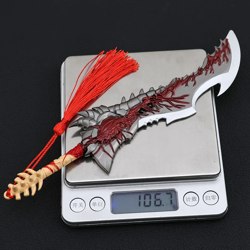 21cm Anime Journey To The West Peripherals Figure Model Shura Knife Toy Sword All Metal Crafts Ornaments Gifts Collections