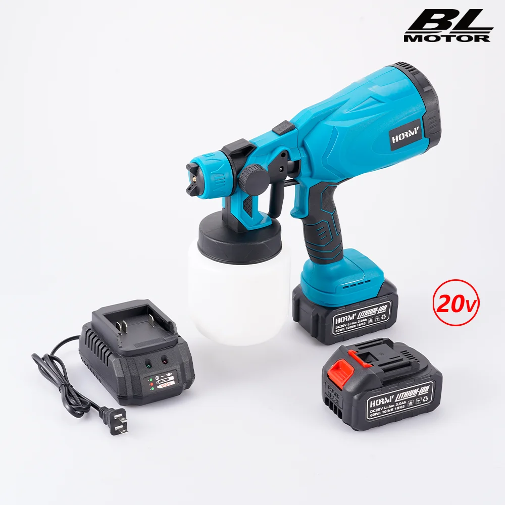 Imagem -02 - Pistola Elétrica sem Escova para Casa Pulverizador de Tinta Controle de Fluxo Alta Potência Fácil Pulverização Bateria Makita 800ml