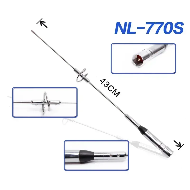 for Mobile Car Ham Walkie Talkie Nagoya NL-770S Dual Band Mobile Radio Antenna VHF/UHF 144/430MHz 150W NL770S Car Radio Antenna