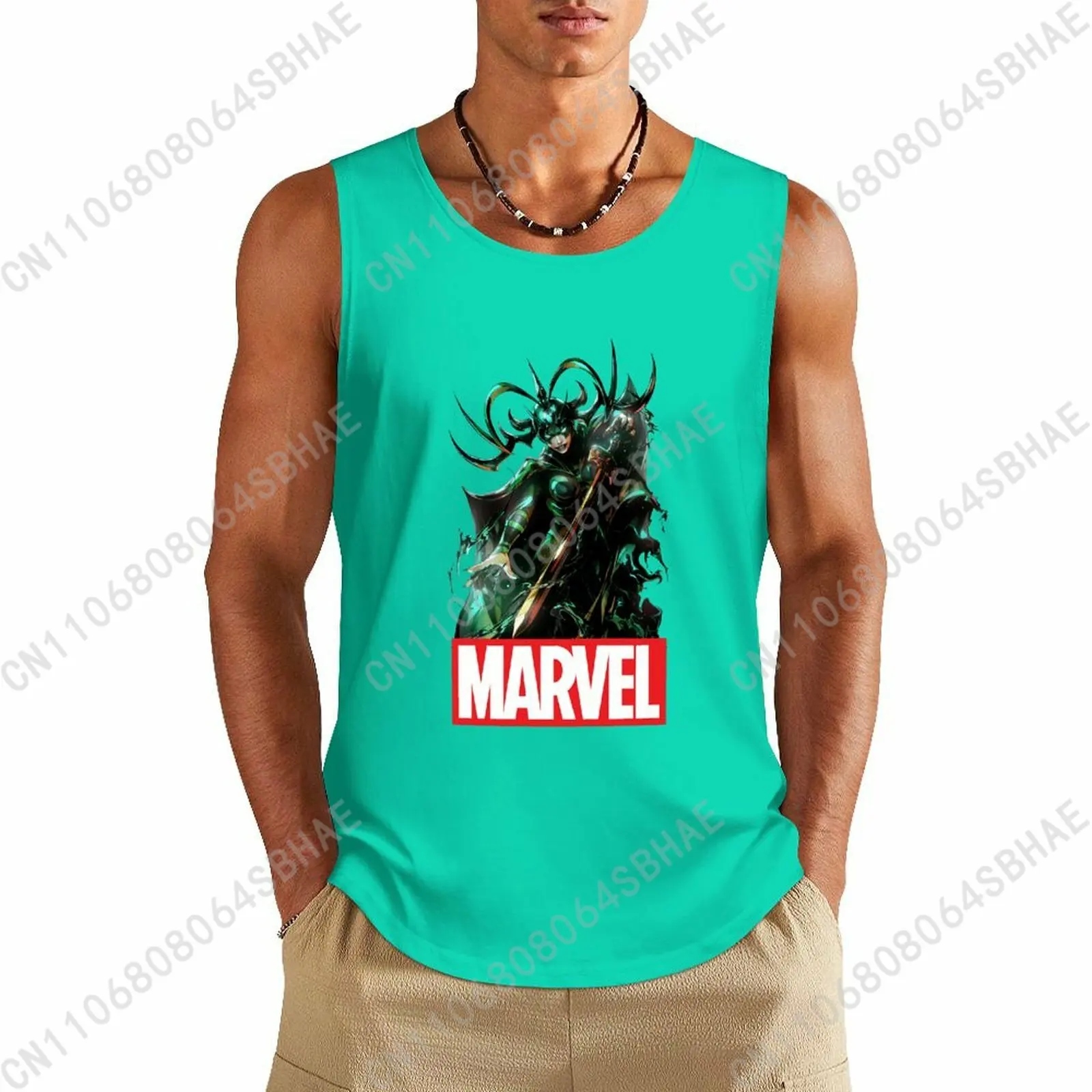

Marvel Hela Custom Pattern Mens Cotton Tank Top Cotton Sleeveless Shirt Men Undershirt Personalized Gifts Cosplay