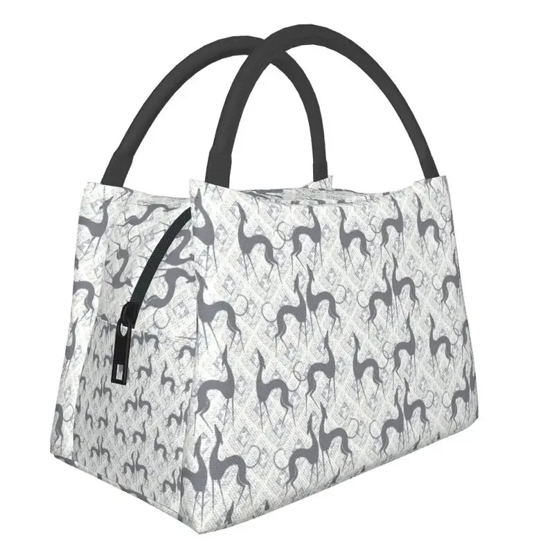 Custom Italian Greyhounds Dog Art Lunch Bag Women Thermal Cooler Insulated Lunch Boxes for Office Travel