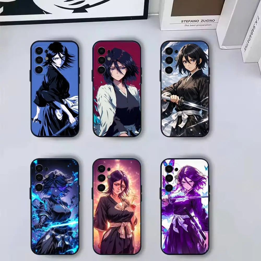 Classic Retro Anime RU-Rukia' -IA  Phone Case For Samsung S 25,24,23,22,30,21,10,9,Ultra,Plus,Lite,FE,4,5 G Black Silicone Case