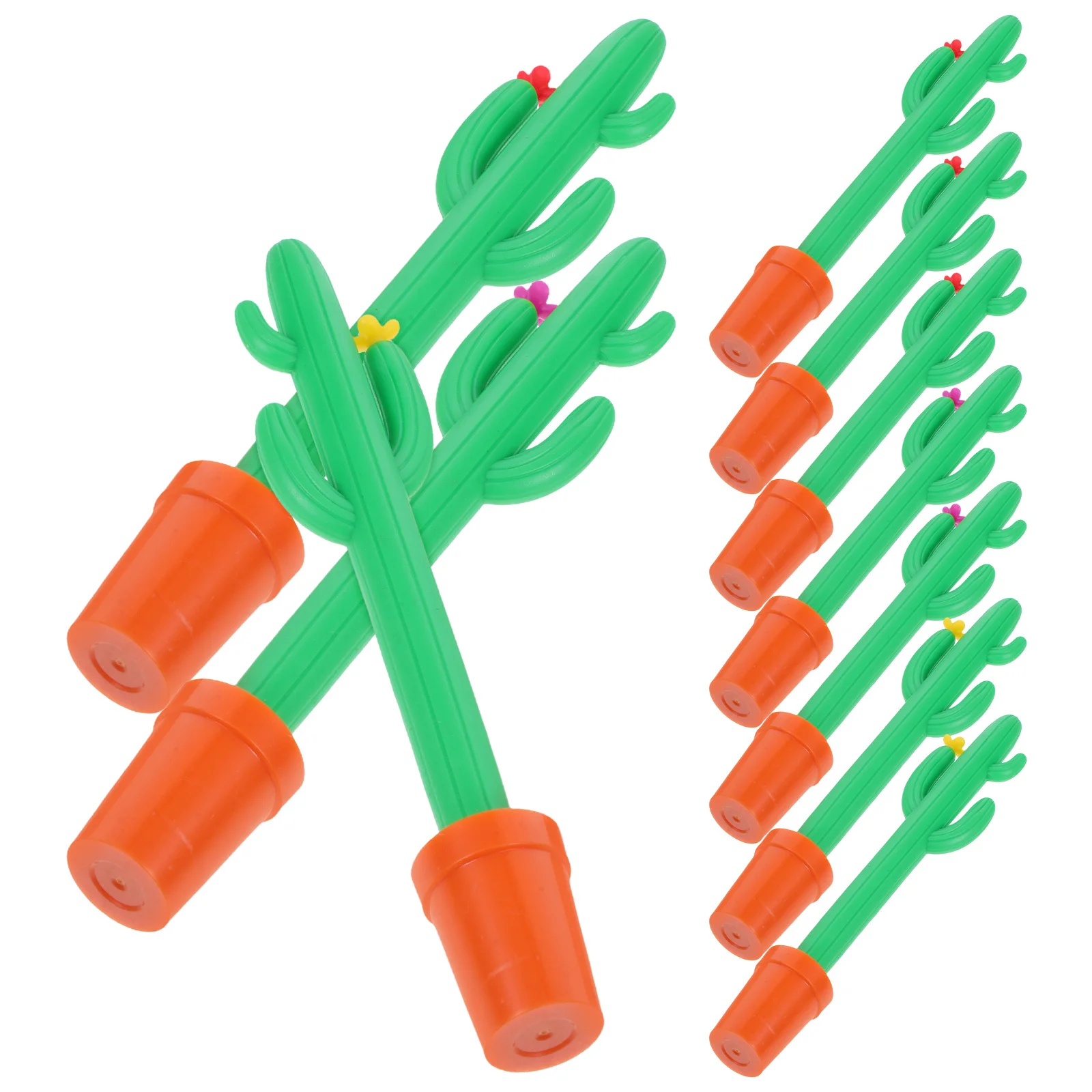 

10Pcs Cute Cactus Shaped Gel Pens Green Roller Pens for School Home Office Desk Accessories Supplies