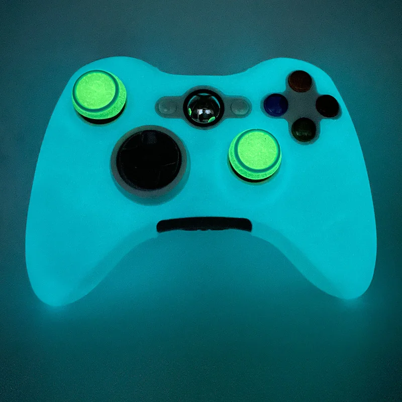 Glow in Dark Soft Silicon Case For Xbox360 Controller Games Accessories Gamepad Joystick Cover For Xbox 360 Controller Skin Case