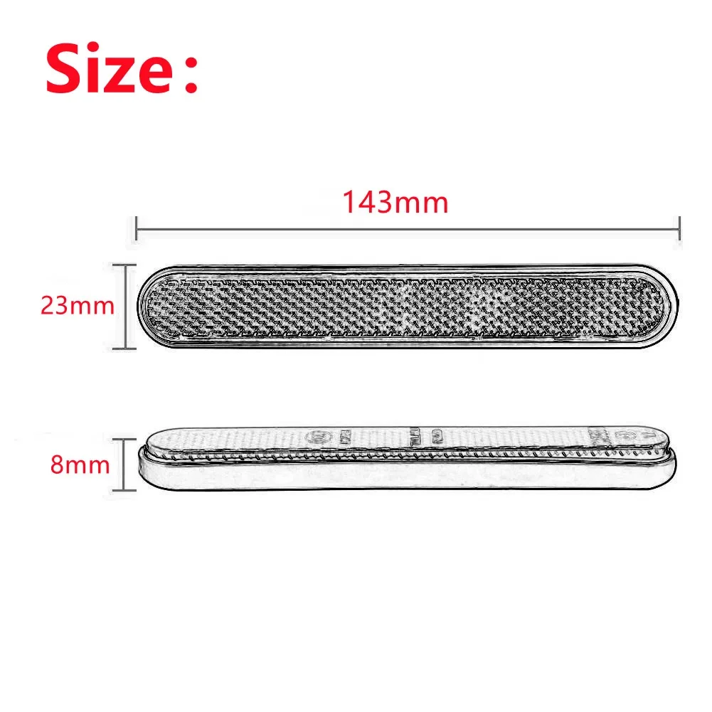 1 пара отражателя вилки мотоцикла, прозрачная передняя нижняя вилка, отражатель, наклейка, задняя седельная сумка, пластиковый белый отражатель