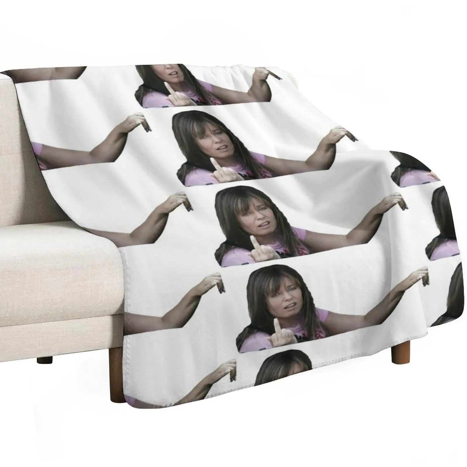 Kath and Kim: Kim Pulling the Finger Throw Blanket Plush Fuzzy Cozy Blanket for Couch Sofa