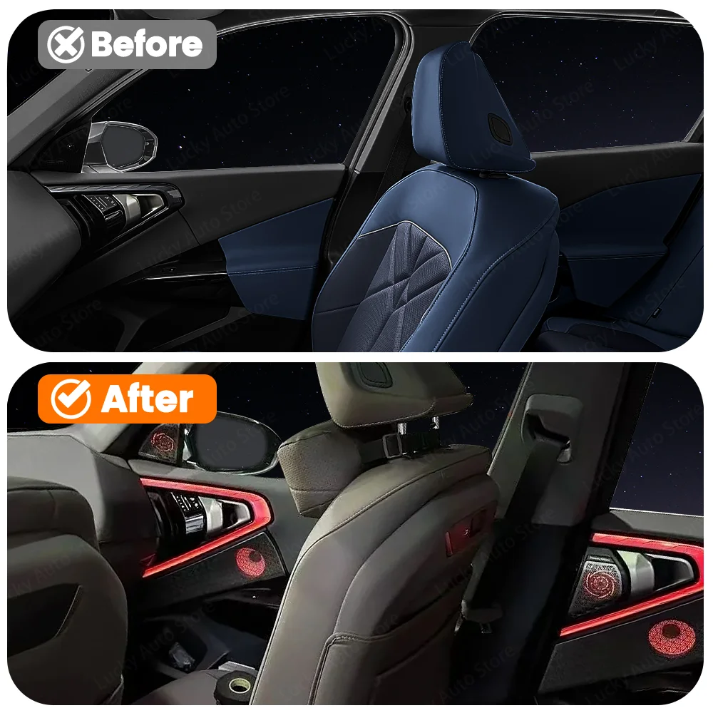 

LED Original 11 Color Ambient Light Speaker Cover Plate Lnterior Modification With LED Illuminated Speaker For BMW X3 G45 Car