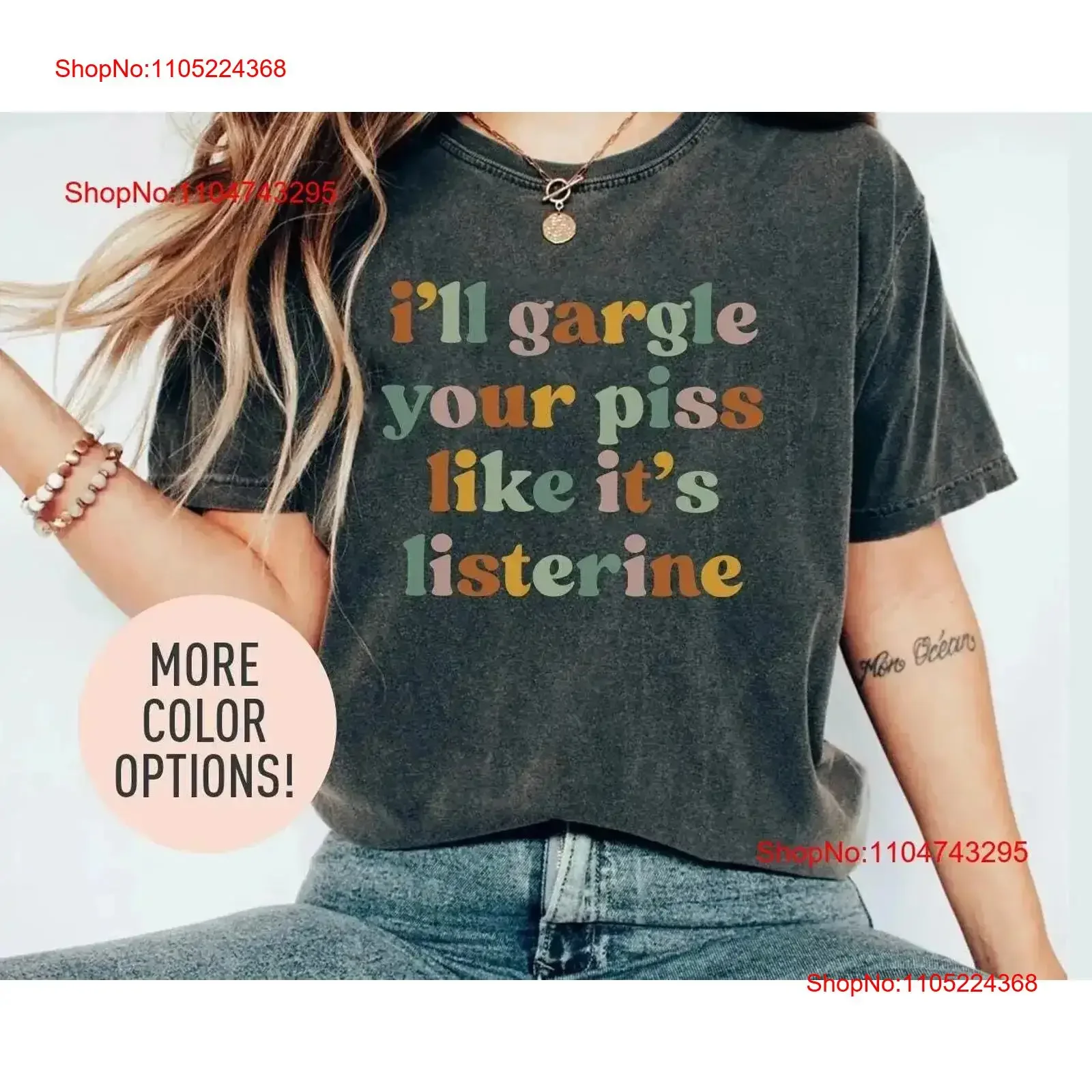 I'll Gargle Your Piss Like It's Listerine T Shirt Funny Dark Humor vintage Washed graphic Breathable Soft homme  vintage