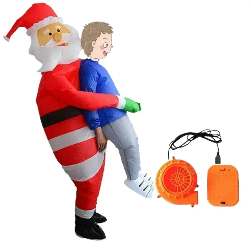 Inflatable Santa Claus Adult Costume Funny Jumpsuit Christmas Tree Snowman Suit For Xmas Holiday New Year Party Supplies Cosplay