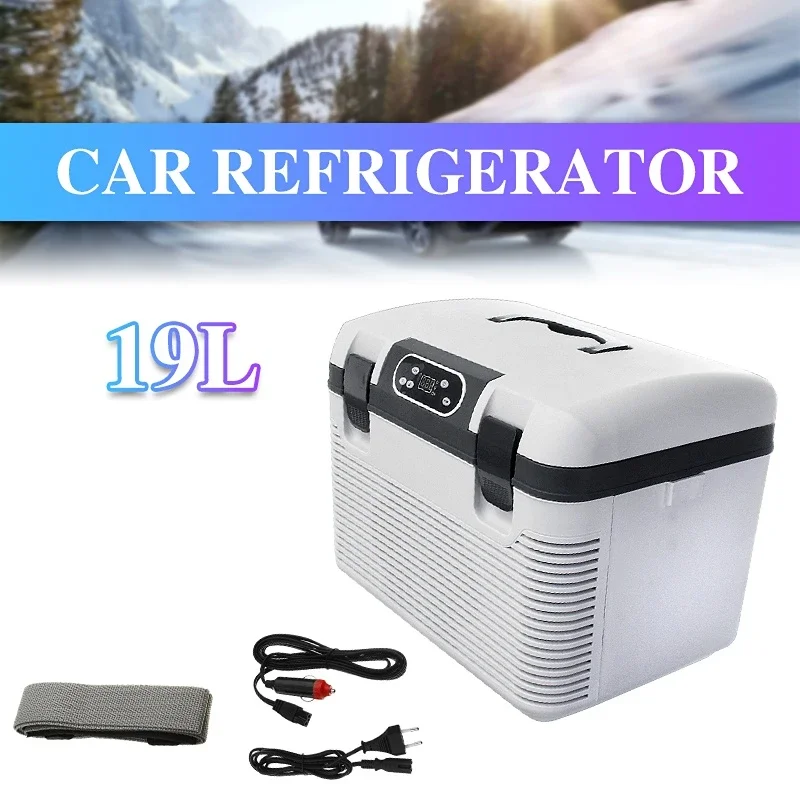 Car Refrigerator Fridge Small Freezer DC12-24V Portable Compressor Refrigerator 19L Cooler Box For Caravan Camping Travel