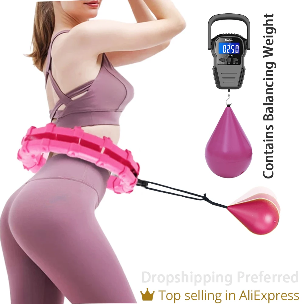 Slimming Hoop With Weight Exercise Weights Sport Sports Hoop Waist Trainer Exercise At Home Fitness Belly Abdominal Adjustable